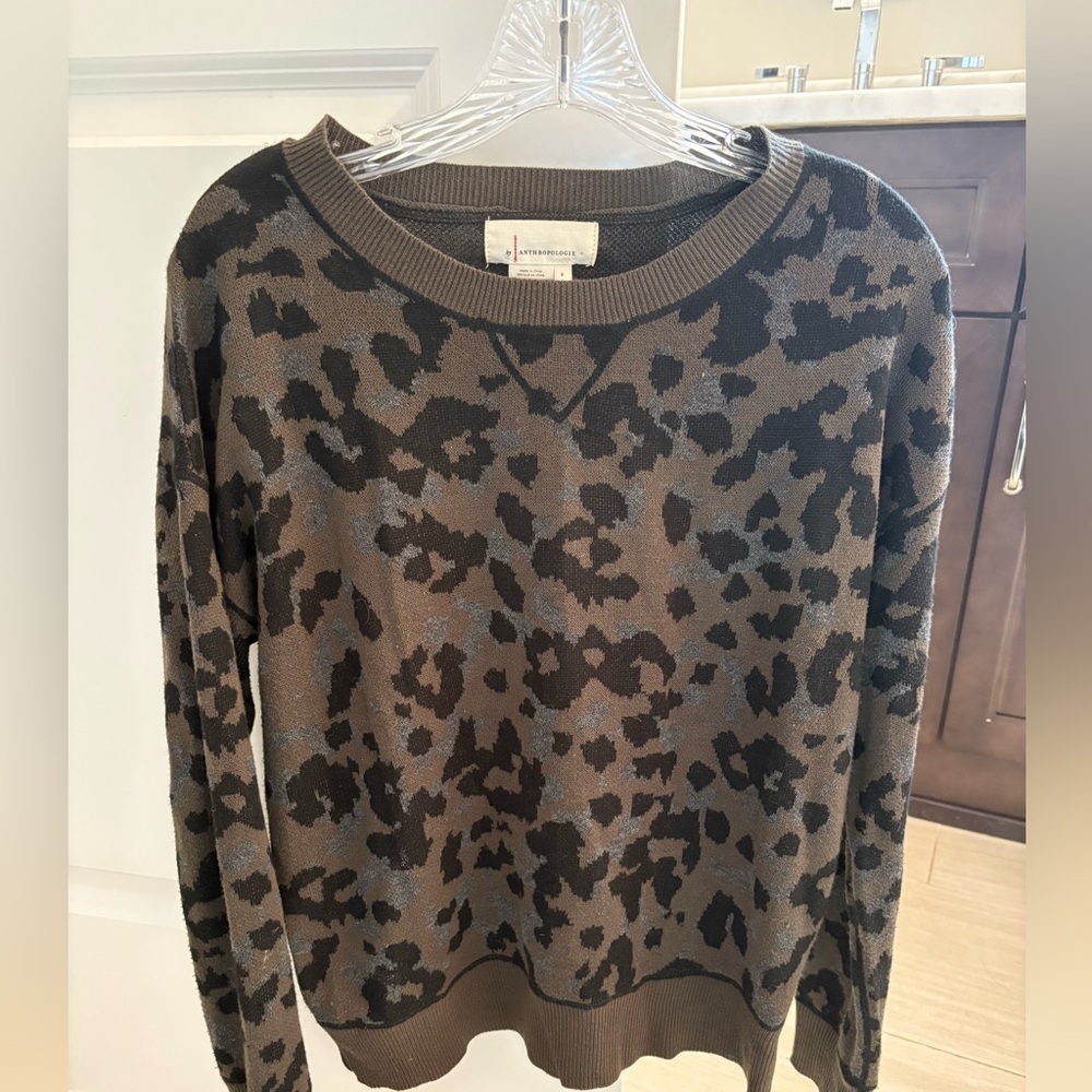 Anthropologie Animwl Print Sweater